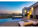 Stunning infinity pool and patio seating at 4880 E Lone Mountain N Rd, Cave Creek, AZ 85331