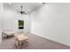 Spacious bedroom with ceiling fan and access to backyard at 2346 E Sanoque Ct, Gilbert, AZ 85298