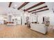 Open concept kitchen with island and white cabinets at 2346 E Sanoque Ct, Gilbert, AZ 85298