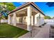 Covered patio with brick flooring and ceiling fan at 2346 E Sanoque Ct, Gilbert, AZ 85298