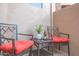 Relaxing patio seating area with a small table at 6202 E Mckellips Rd # 141, Mesa, AZ 85215