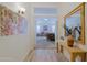 Hallway with wood-look floors and view into spacious bedroom at 3846 N Kings Peak --, Mesa, AZ 85215