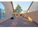 Landscaped side yard with stone pathway and mature plants at 3846 N Kings Peak --, Mesa, AZ 85215