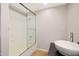 Clean bathroom with a walk-in shower and modern sink at 1044 W Indian Hills Pl, Phoenix, AZ 85023