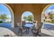Covered patio with seating for outdoor dining at 3525 N Carlton St, Buckeye, AZ 85396