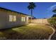 Backyard with grassy lawn and a palm tree at 3743 W Dailey St, Phoenix, AZ 85053