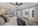 Spacious bedroom with sliding door access to patio and stylish decor at 394 E Redfield Rd, Chandler, AZ 85225