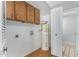 Laundry area with cabinets, water heater, and flooring at 8106 N 31St Dr, Phoenix, AZ 85051