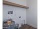 Laundry room with shelving, water shut-off valve, and electrical outlets at 249 N 89Th St, Mesa, AZ 85207