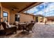 Spacious patio with seating area, offering a tranquil outdoor space at 2912 E Vaughn Ave, Gilbert, AZ 85234