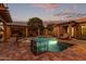 Inviting pool area with spacious patio and pergola at 2912 E Vaughn Ave, Gilbert, AZ 85234