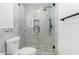 Clean bathroom with a walk-in shower and updated fixtures at 9382 E Aster Dr, Scottsdale, AZ 85260