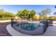 Inviting swimming pool with a safety fence at 9382 E Aster Dr, Scottsdale, AZ 85260