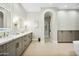 Modern bathroom with dual vanities and lots of cabinet space at 2335 E Plum St, Gilbert, AZ 85298