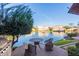 Relaxing patio furniture on a patio with lake view at 4027 S Pecan Dr, Chandler, AZ 85248