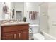 Clean bathroom with granite countertop and tub at 846 N Pueblo Dr # 113, Casa Grande, AZ 85122