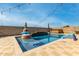 Relaxing backyard pool with a spa and string lights at 4102 S 186Th Ave, Goodyear, AZ 85338
