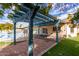 Pergola-covered patio overlooking the pool at 2325 E Hermosa Dr, Tempe, AZ 85282
