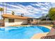 Inviting blue swimming pool in backyard at 2325 E Hermosa Dr, Tempe, AZ 85282
