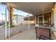 Covered patio with seating area and view of mobile home at 44 S Hawes Rd # A15, Mesa, AZ 85208