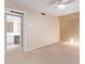 Bedroom with ensuite bathroom and ceiling fan at 1342 W Emerald Ave # 335, Mesa, AZ 85202