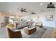 Open concept living room with modern furniture and kitchen views at 3877 S Veronica Ln, Gold Canyon, AZ 85118