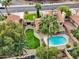 Aerial view of house with pool and backyard at 5544 E Paradise Ln, Scottsdale, AZ 85254