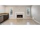 Living room fireplace with decorative tile surround at 5544 E Paradise Ln, Scottsdale, AZ 85254