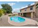 Stunning kidney-shaped pool and spacious backyard at 5544 E Paradise Ln, Scottsdale, AZ 85254
