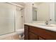 Clean bathroom, featuring a shower/tub combo and wood vanity at 8027 N 32Nd Ave, Phoenix, AZ 85051