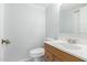Clean bathroom with wood vanity and tiled floor at 8428 N 33Rd Dr, Phoenix, AZ 85051