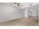 Spacious living room featuring tile floors and ceiling fan at 8428 N 33Rd Dr, Phoenix, AZ 85051