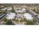 Apartment complex and surrounding neighborhood overview at 1340 N Recker Rd # 256, Mesa, AZ 85205