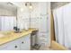 Clean bathroom with a shower/tub combo, vanity, and ample storage at 2650 W Union Hills Dr # 155, Phoenix, AZ 85027