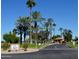 Gated community entrance with palm trees and guardhouse at 17200 W Bell Rd # 1218, Surprise, AZ 85374