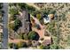 High-angle view of house, pool, and surrounding landscape at 2716 E Voltaire Ave, Phoenix, AZ 85032