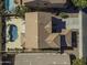 Top-down view of the house and surrounding landscape at 297 W Seaside Dr, Casa Grande, AZ 85122