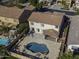 Aerial view of house, pool and backyard at 297 W Seaside Dr, Casa Grande, AZ 85122