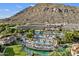 Aerial view of resort with large pool and surrounding landscape at 5008 N Ascent Dr, Scottsdale, AZ 85251