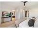 Bright bedroom with ensuite bathroom access and mountain view at 5008 N Ascent Dr, Scottsdale, AZ 85251