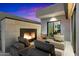 Outdoor patio with fireplace and seating area, perfect for relaxing at 5008 N Ascent Dr, Scottsdale, AZ 85251