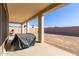 Large backyard with covered patio and mountain views at 5203 W Roundhouse Rd, Laveen, AZ 85339