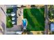 Aerial view showing house, pool, and expansive backyard at 8701 E Highland Ave, Scottsdale, AZ 85251