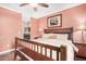 Spacious Primary bedroom with a king-size bed and ensuite bathroom at 9450 E Becker Ln # 1094, Scottsdale, AZ 85260