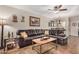 Living room with a sectional sofa and a coffee table at 9450 E Becker Ln # 1094, Scottsdale, AZ 85260