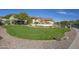 Landscaped front yard with a large grassy area and mature trees at 26702 N 97Th Ln, Peoria, AZ 85383