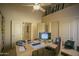 Bright home office features built-in shelving and ample workspace at 26702 N 97Th Ln, Peoria, AZ 85383