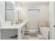 Modern bathroom with double vanity and freestanding tub at 3125 N 86Th Pl, Scottsdale, AZ 85251