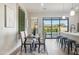 Kitchen with island, pool view, and modern appliances at 3125 N 86Th Pl, Scottsdale, AZ 85251