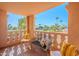 Relaxing balcony overlooking a lush green landscape at 7820 E Camelback Rd # 209, Scottsdale, AZ 85251
